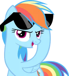Cool Rainbow Dash wearing sunglasses