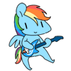 Rainbow Dash rocking out on guitar